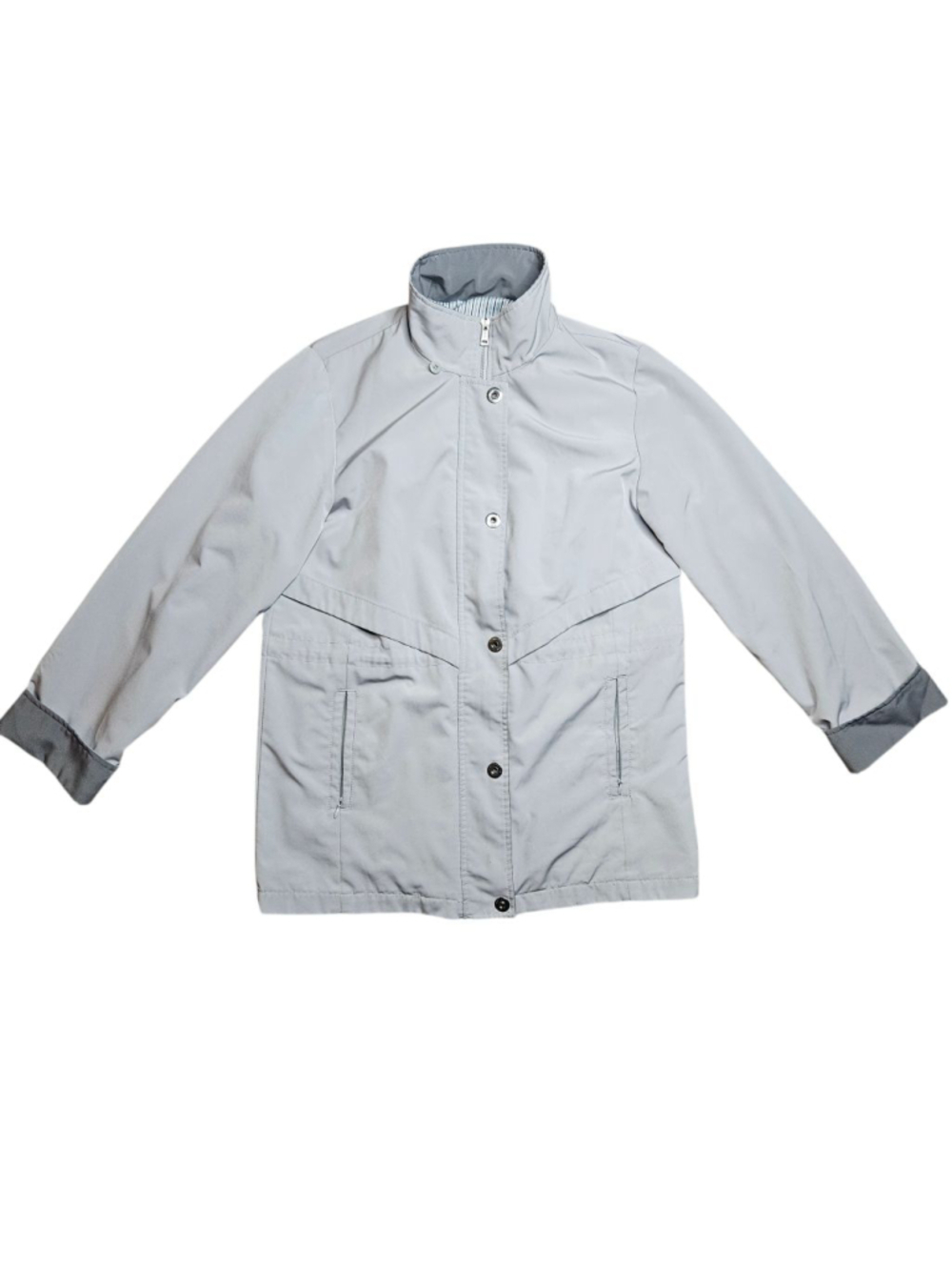 Nautica Medium Gray Wide Sleeve Lightweight Jacket - Picture 2 of 7